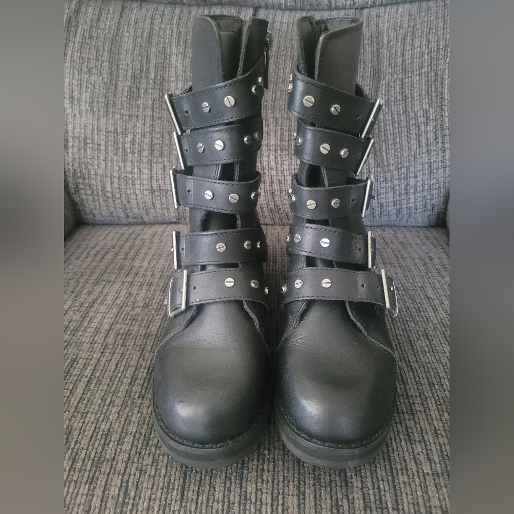 Harley Davidson Women's Marston Black Motorcycle Boots Size: US 6M